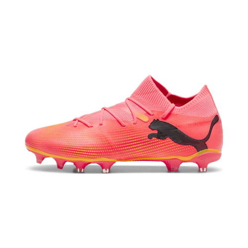 PUMA Future 7 Match FG AG Multi Ground Soccer Cleats Sunset Glow Black Sun Stream