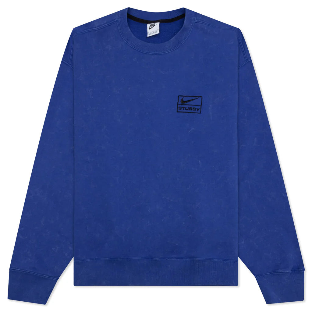 Nike x Stussy NRG Acid Wash Crew Game Royal Black Black