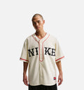 Nike Life Vintage Sport Mens Short Sleeve Shirt Coconut Milk University Red Black