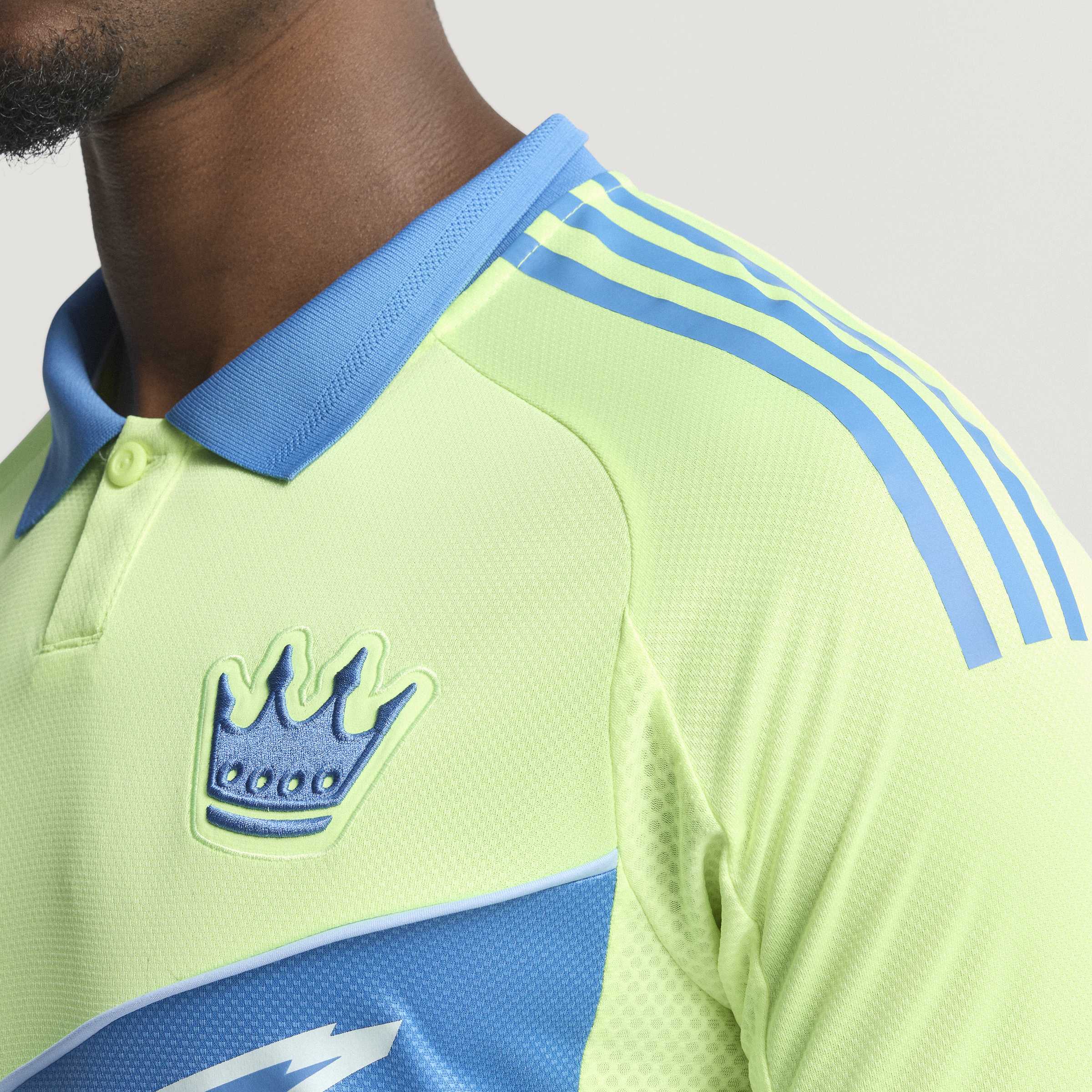 adidas Mens Charlotte FC Third Authentic Soccer Jersey 25 26 Yellow