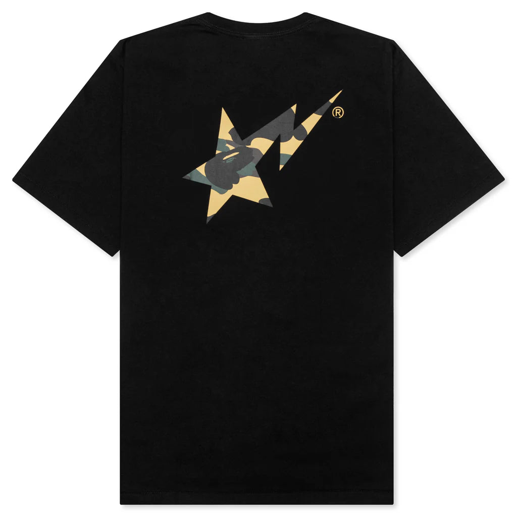 1st Camo Bape STA Tee Black Yellow