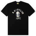 BAPE Check College Tee Black Blue