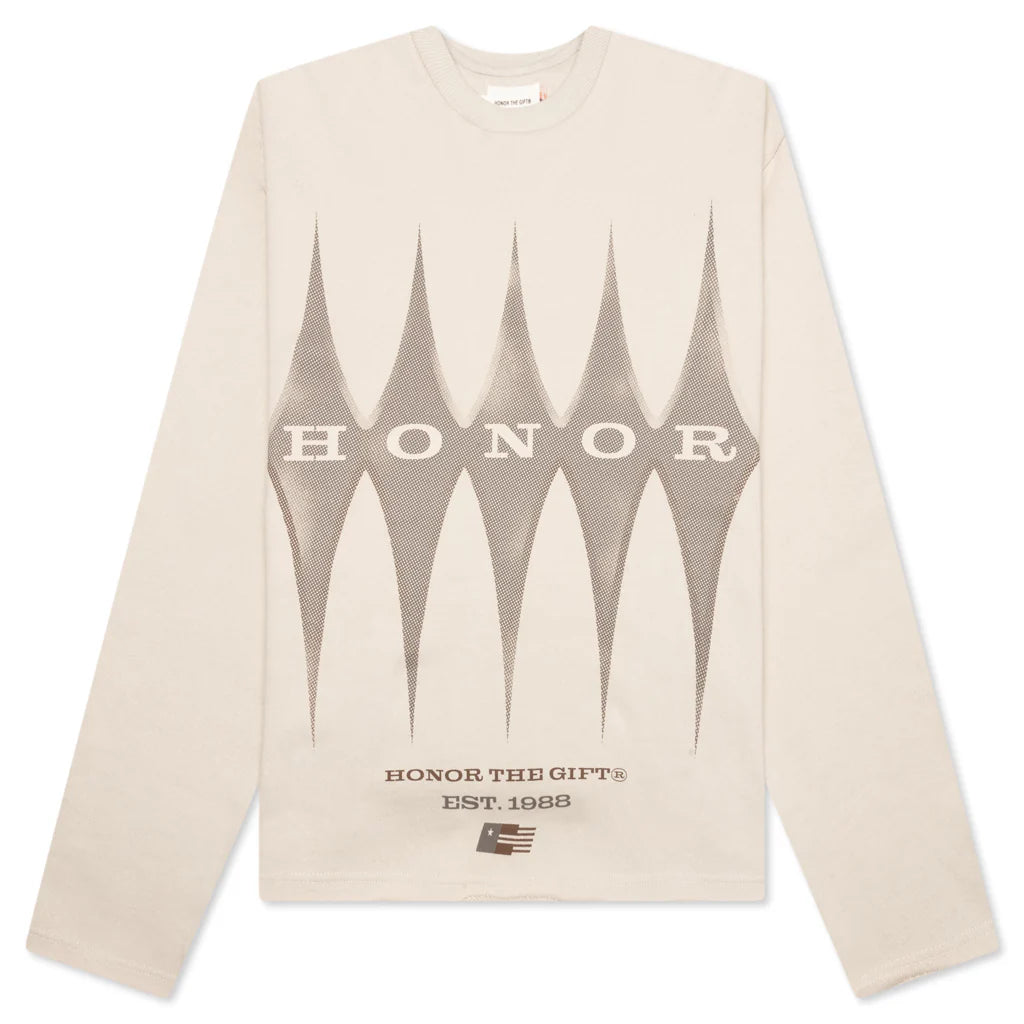 Holiday HTG Raw Edge Pullover Bone