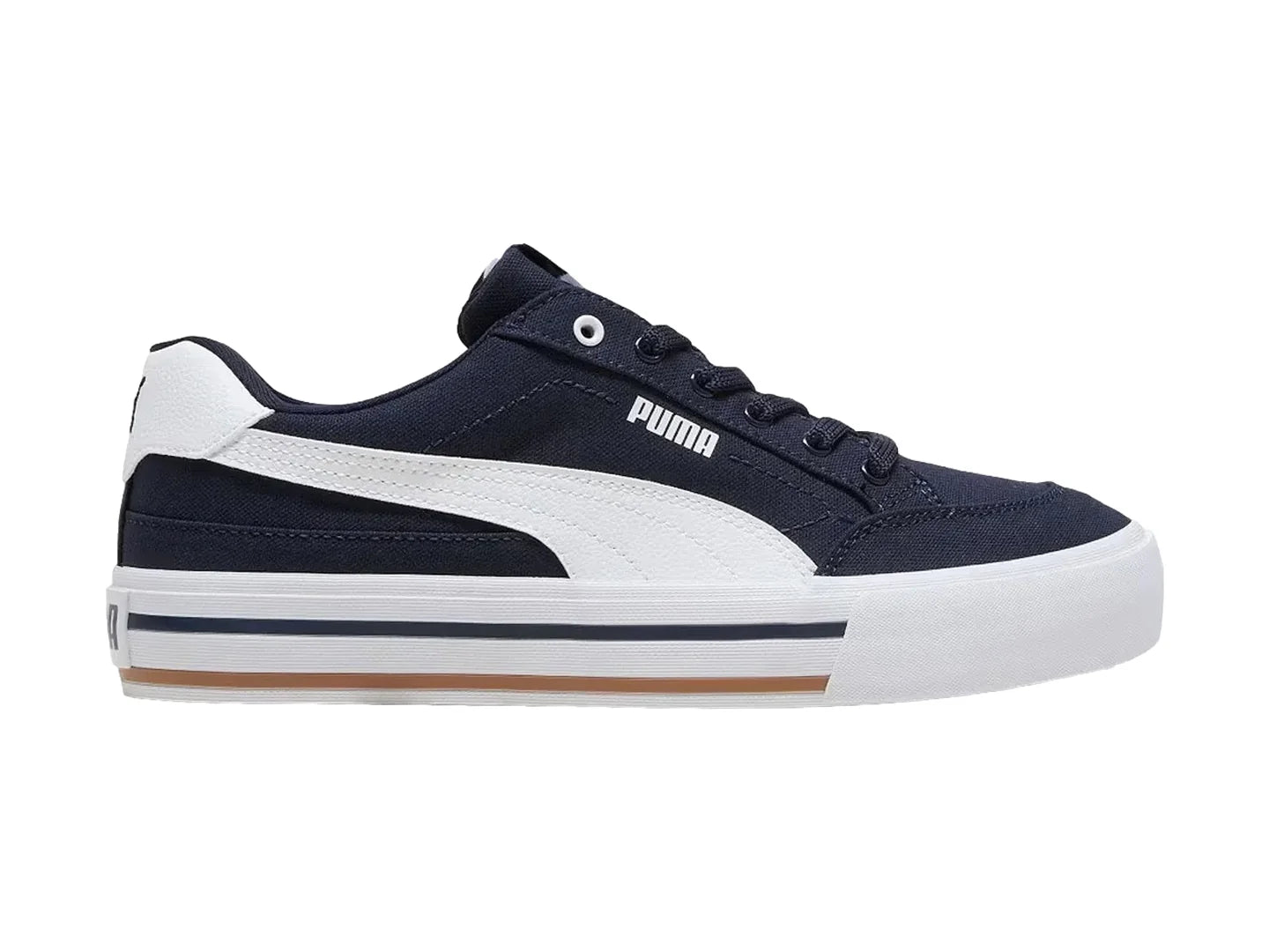 Tenis PUMA Court Classic Vulc Azul Marino y Blanco para Niña