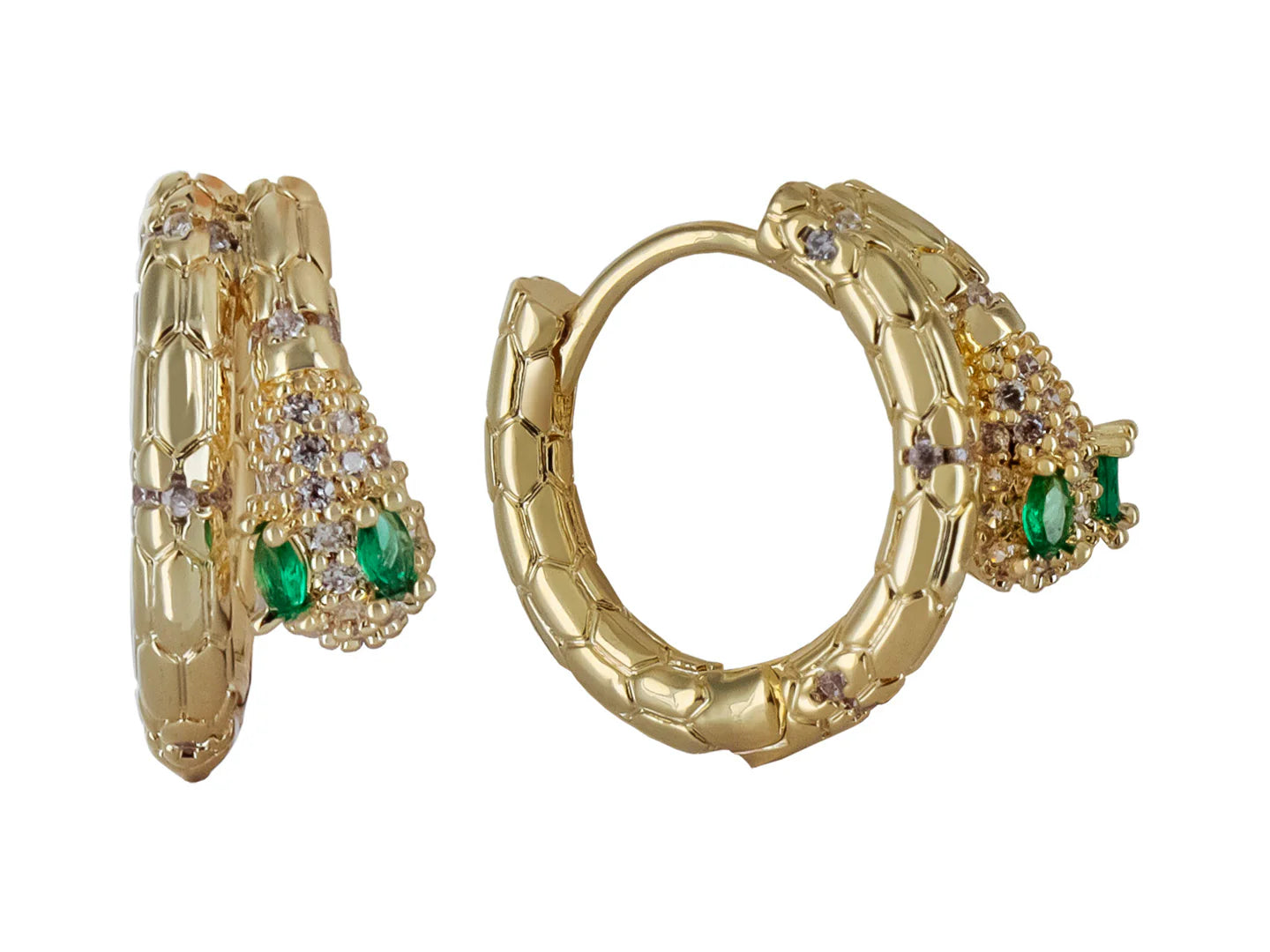 Aretes Huggies Serpiente Unlimited Dorado para Mujer
