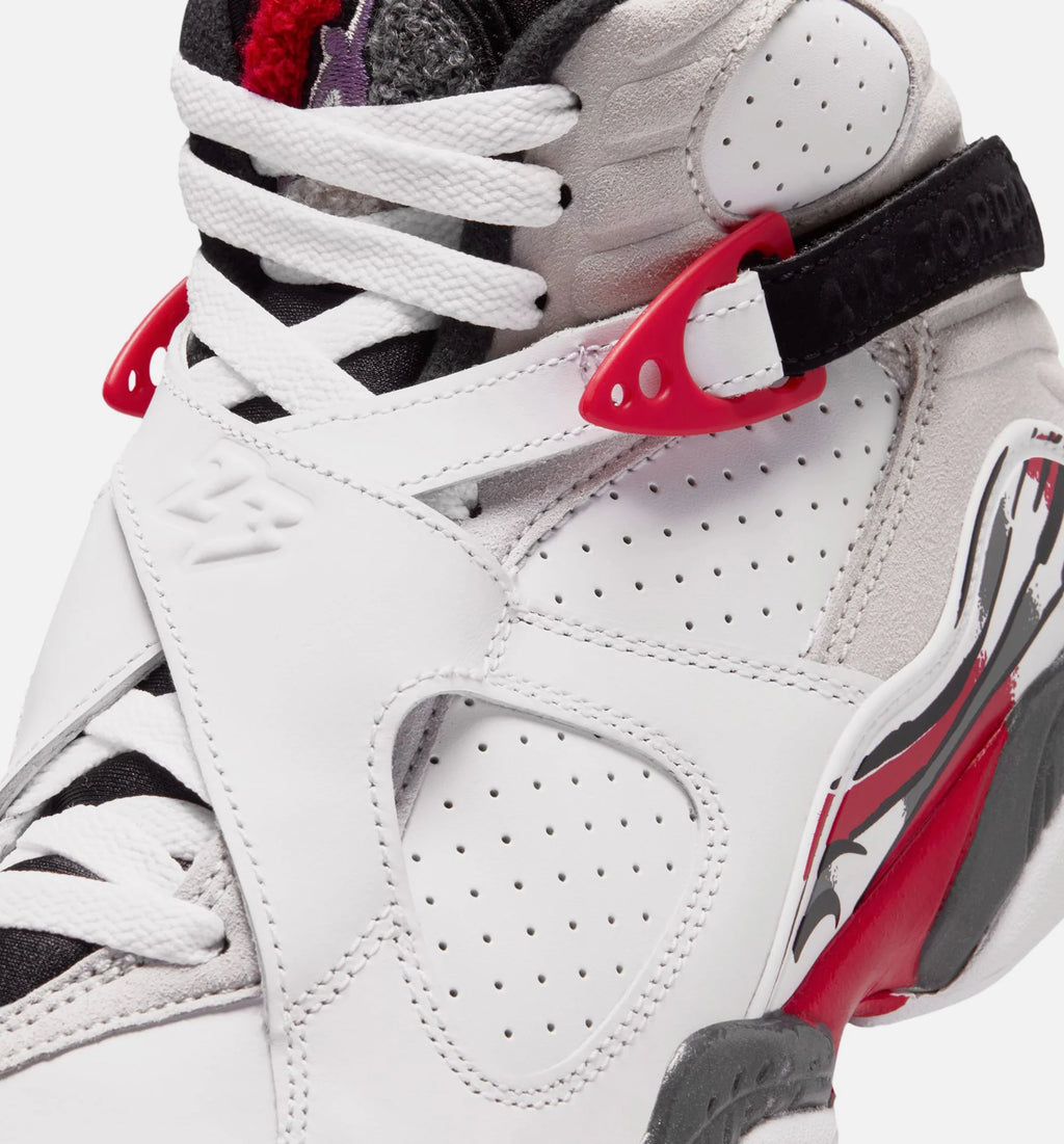 Air Jordan 8 Retro White And True Red Grade School Lifestyle Shoe White True Red Black