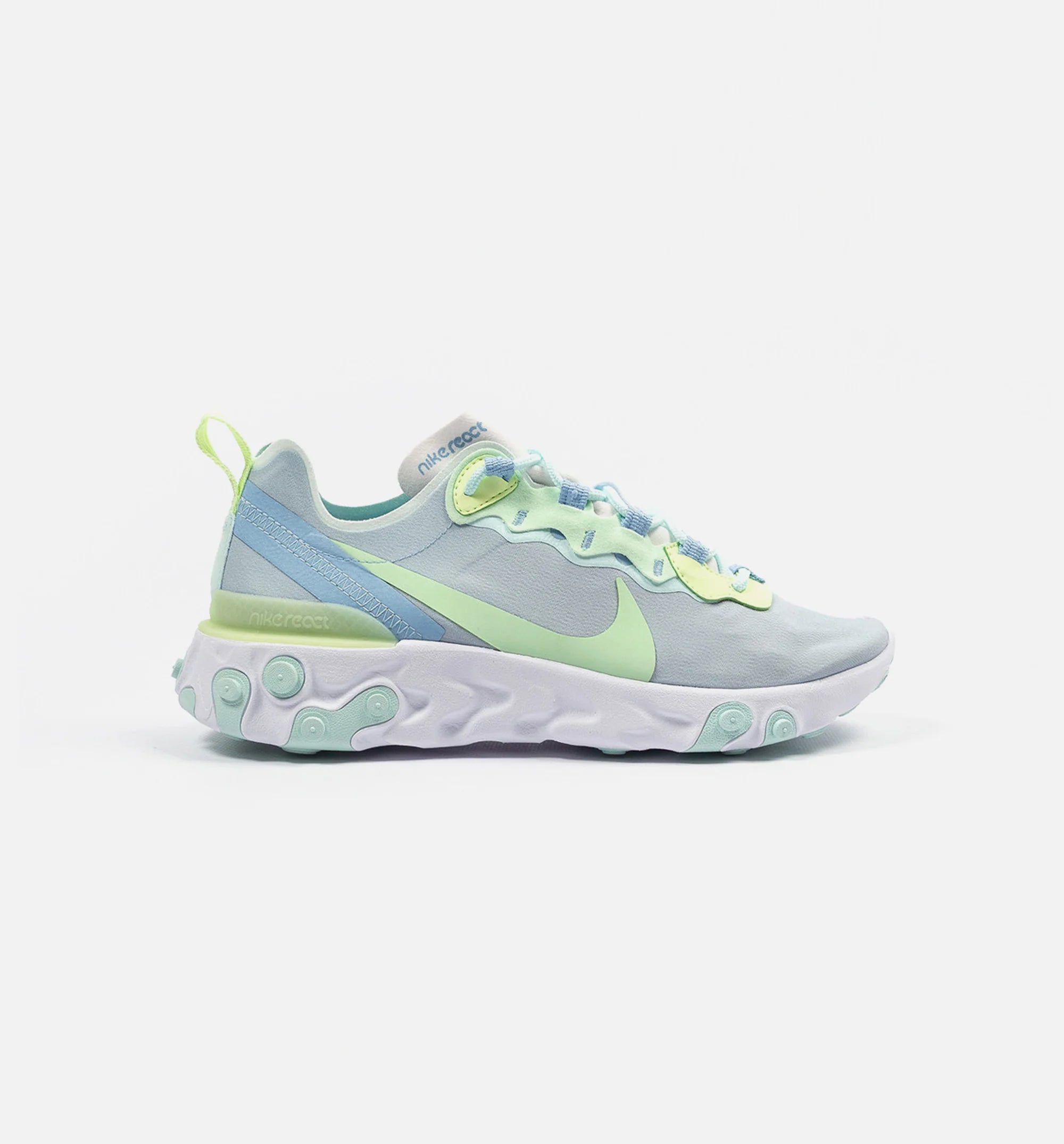 React Element 55 Womens Lifestyle Shoe White Frosted Spruce Barely Volt
