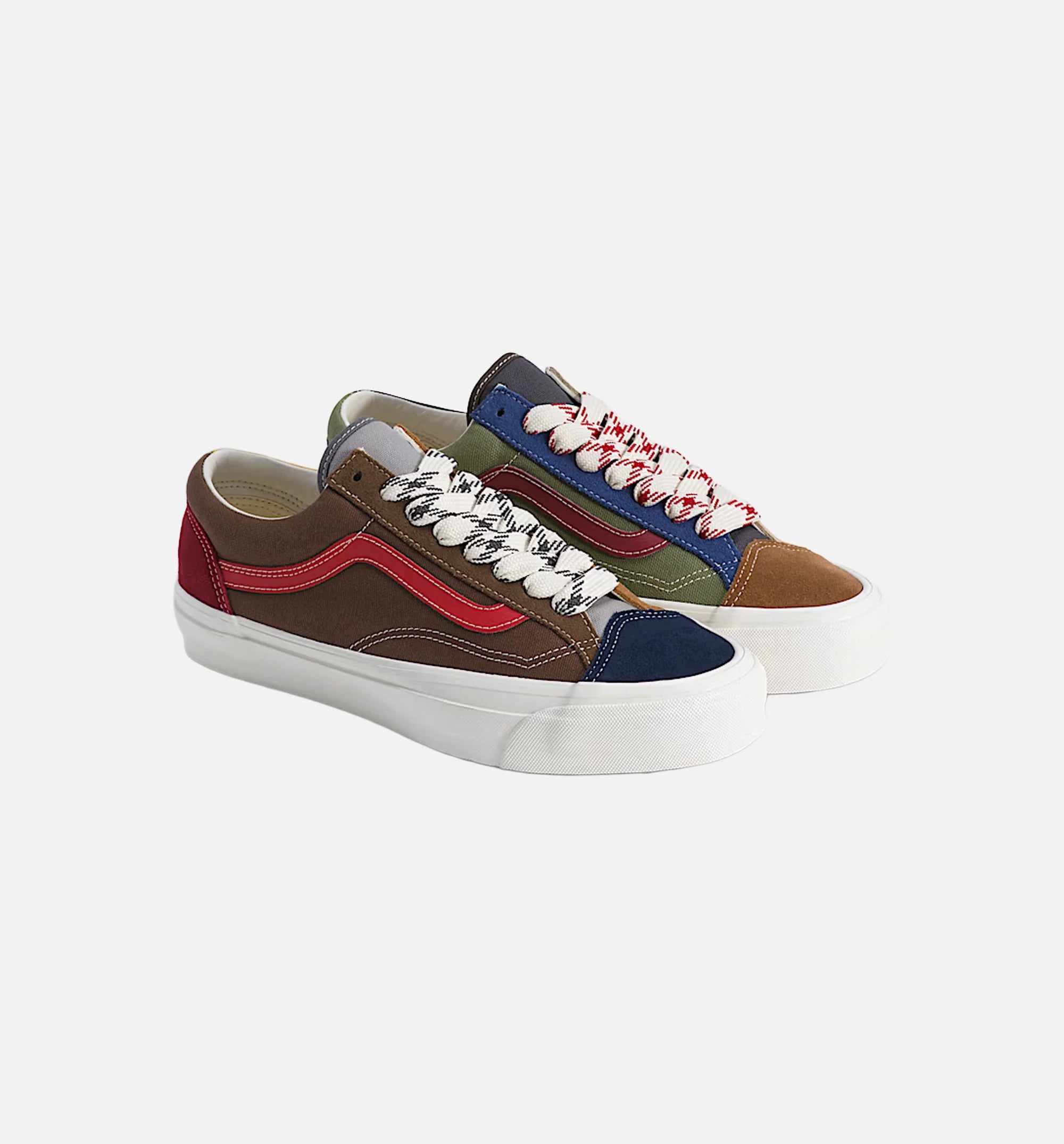 LX Old Skool 36 Retro Block Mens Lifestyle Shoe Color Block Green Brown Blue