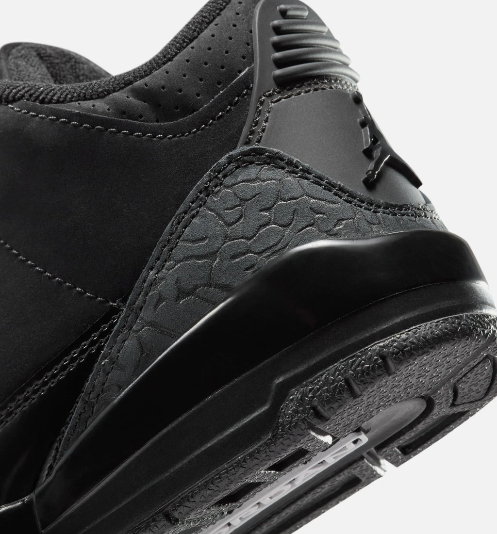 Air Jordan 3 Retro Black Cat Preschool Lifestyle Shoe Black Dark Charcoal Black Free Shipping