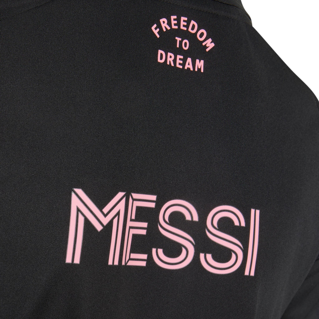 adidas Inter Miami CF Away Messi Youth Soccer Jersey 26 27 Black Pink