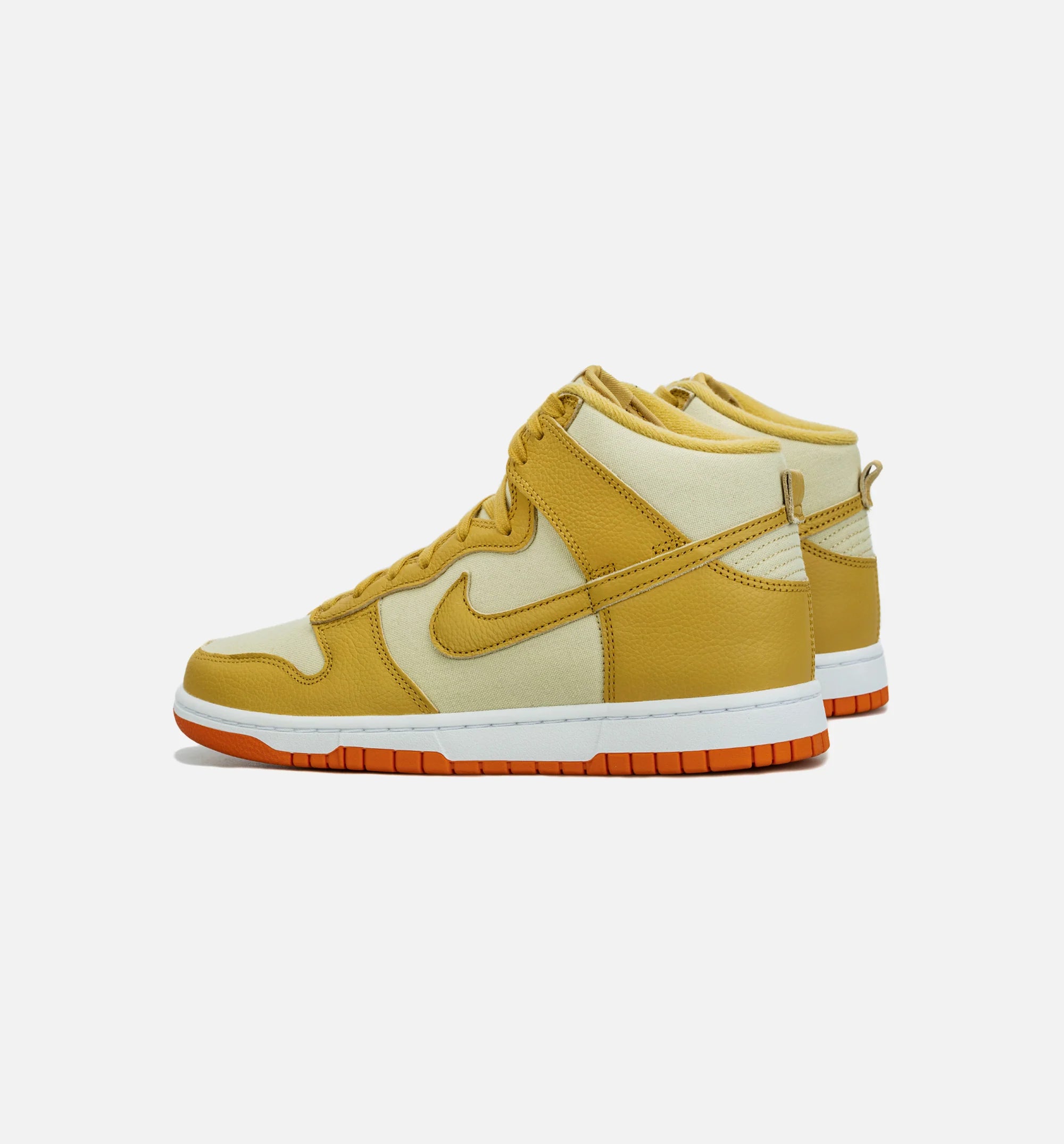 Dunk High Gold Canvas Mens Lifestyle Shoe Gold Beige