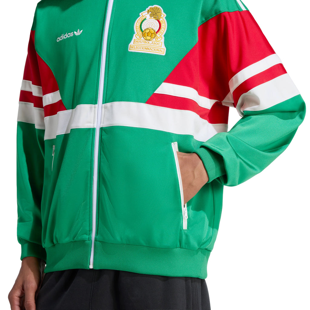 adidas Mexico Mens Soccer Track Top 1986 Green
