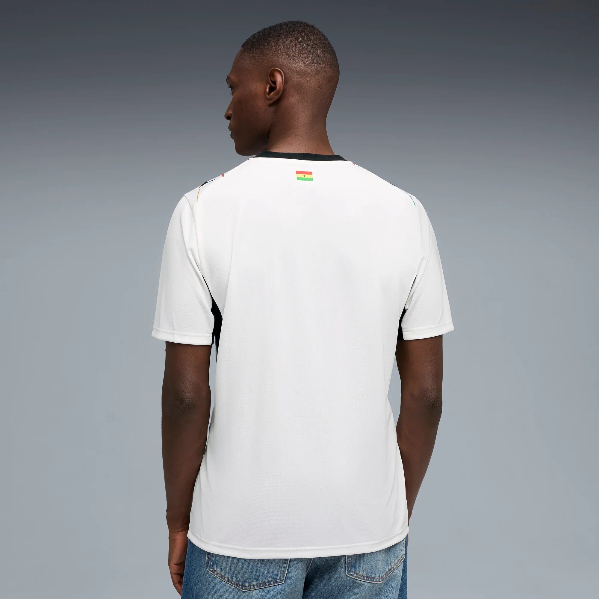PUMA Ghana Home Mens Soccer Jersey 2026 White Black