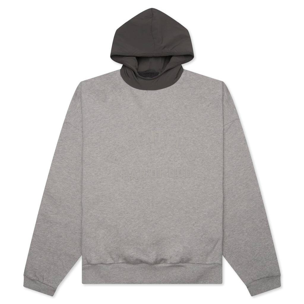 Nylon Fleece Hoodie Dark Heather Oatmeal Ink