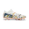 PUMA Future 7 Match Creativity FG AG Multi Ground Soccer Cleats White Ocean Tropic Turquoise Surf Hot Heat Sun Stream