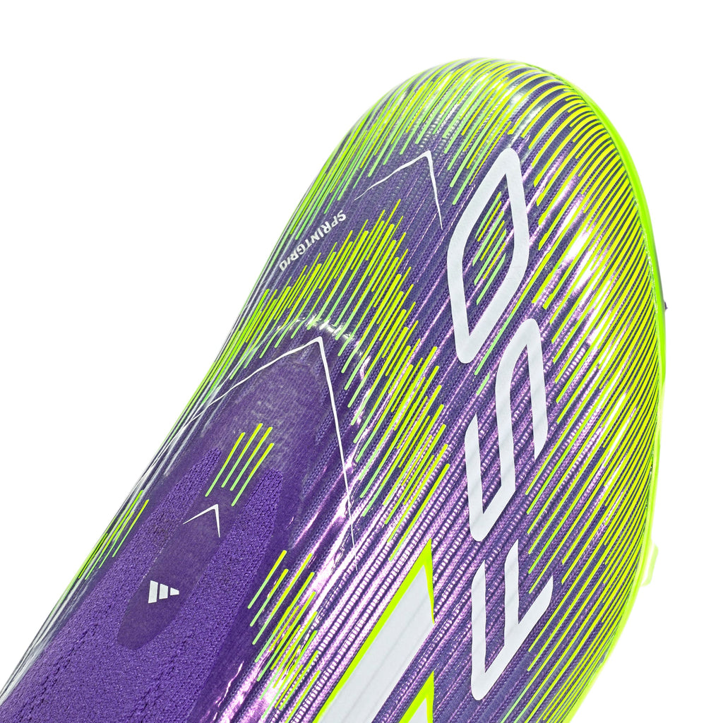 adidas F50 League Laceless FG MG Mens Soccer Cleats Purple White Lemon