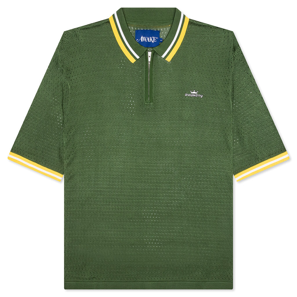 Mesh Polo Green