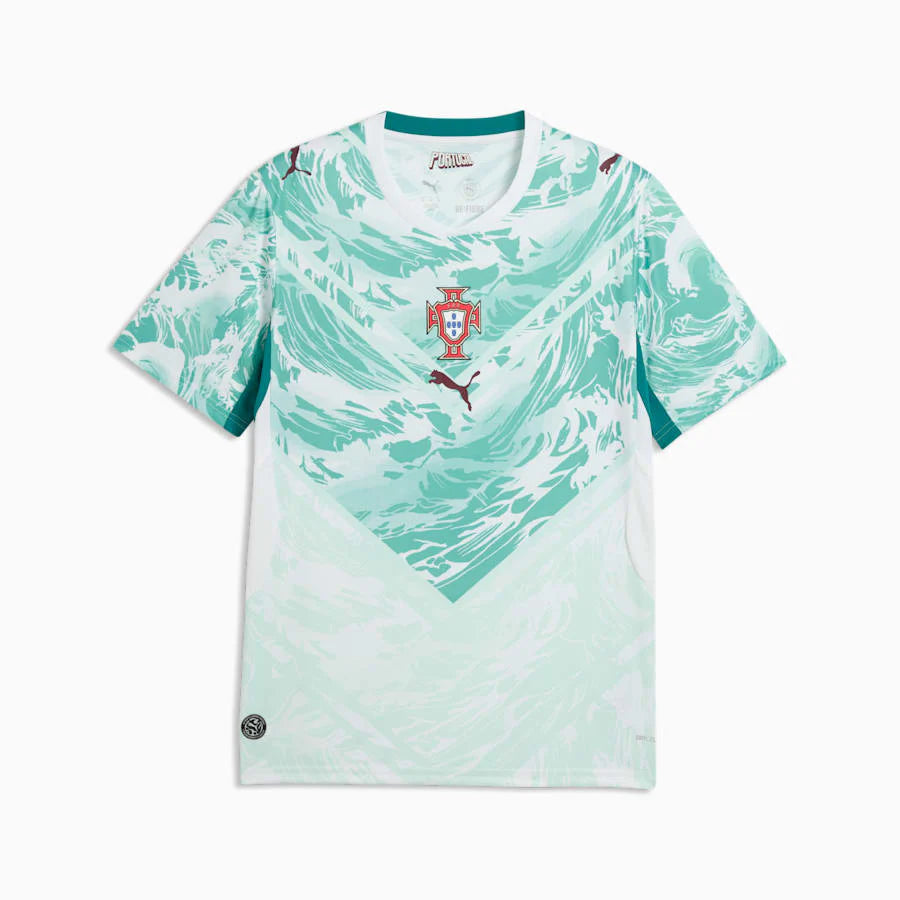 PUMA Portugal Away Mens Soccer Jersey 2026 White Green Lagoon