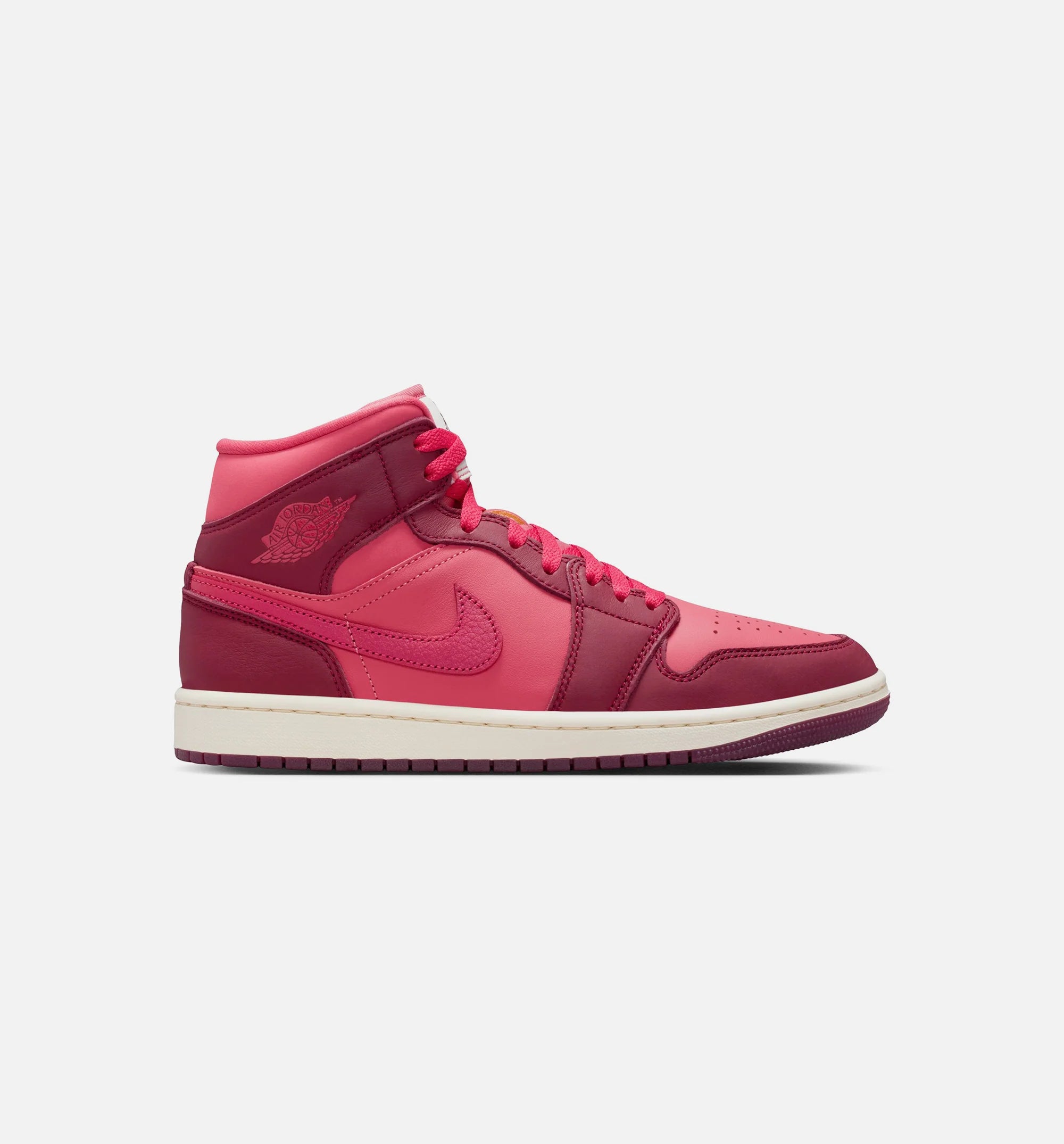 Air Jordan 1 Mid SE Valentines Day Womens Lifestyle Shoe Team Red Sierra Red Pueblo Red