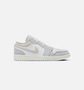 Air Jordan 1 Retro Low Craft Tech Grey Mens Lifestyle Shoe Beige Grey