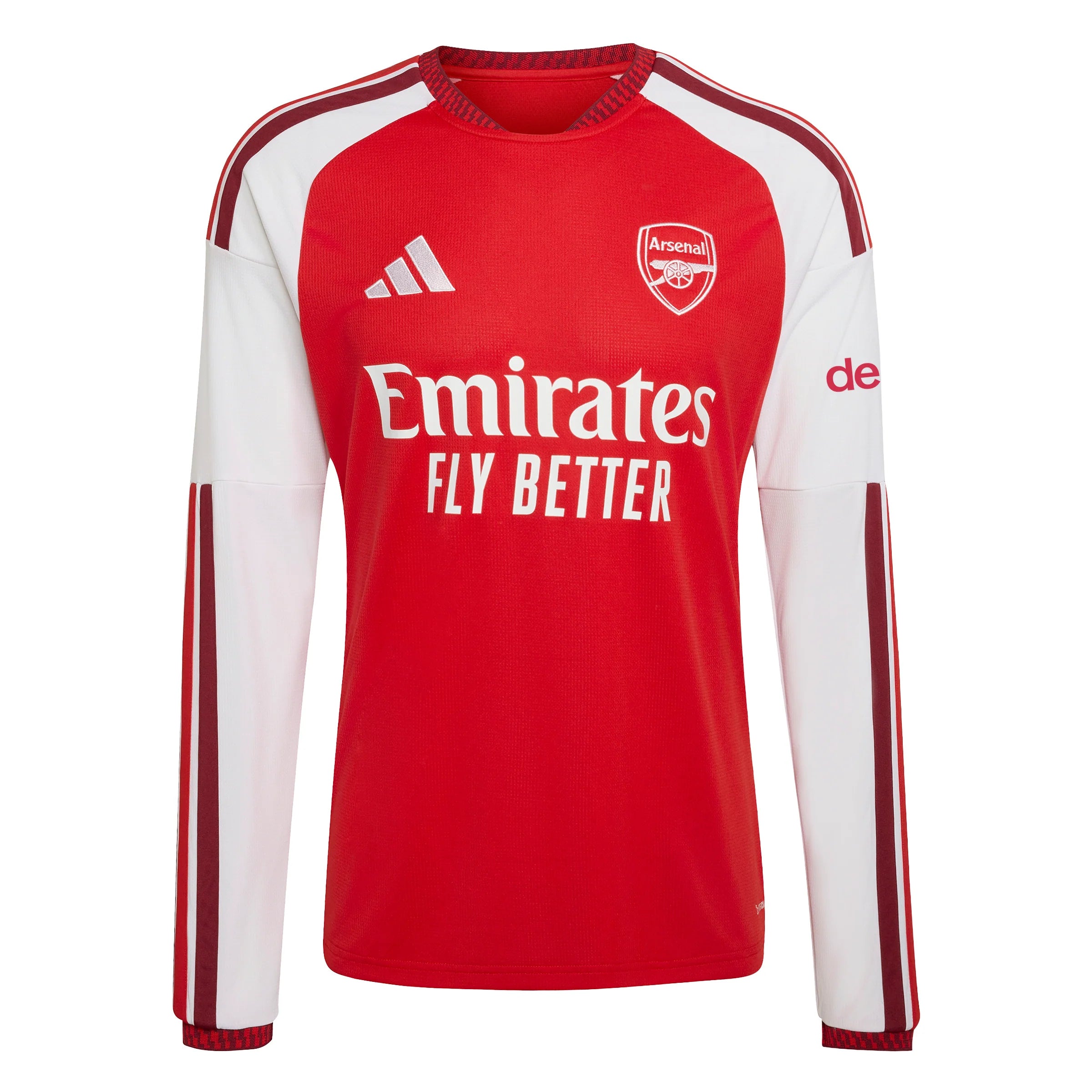 adidas Arsenal FC Home Long Sleeve Mens Soccer Jersey 26 27 Red White