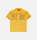 Ballet Polo Sweater Mustard Mens Short Sleeve Shirt Yellow