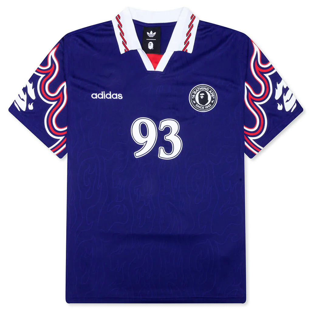 Adidas x BAPE S S Flame Jersey Japan Blue