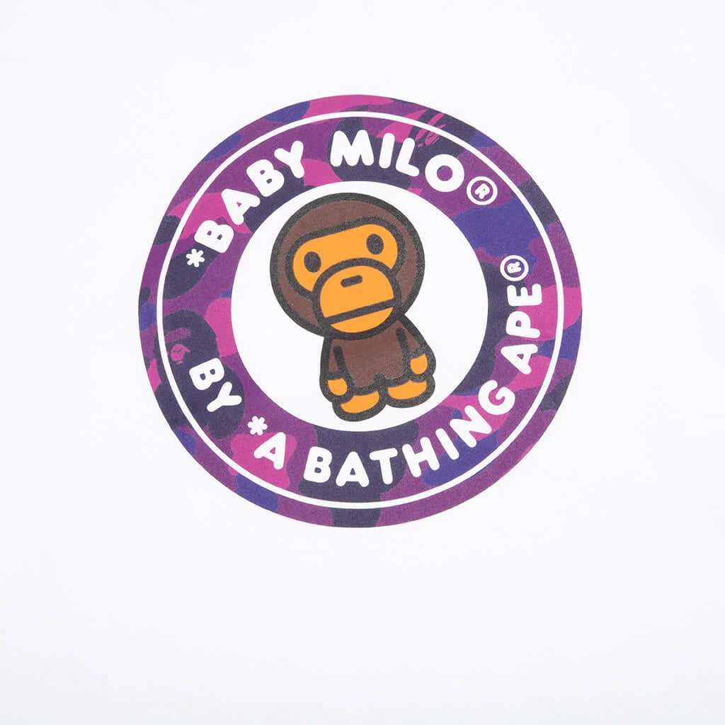 Color Camo Milo Busy Works Tee White Purple