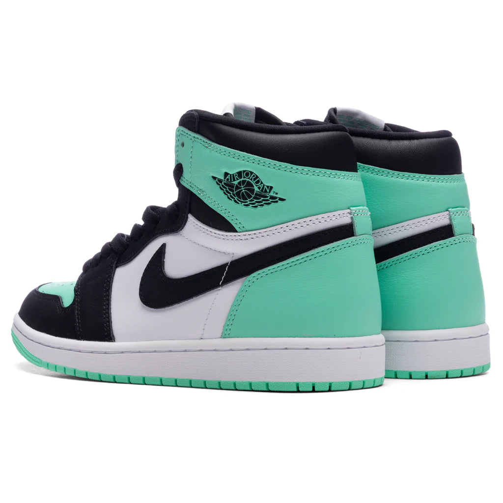 Air Jordan 1 Retro High OG White Black Green Glow