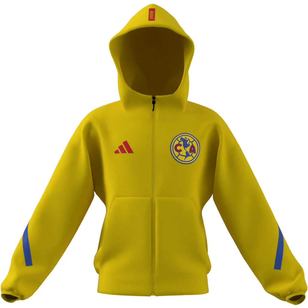 adidas Club America ZNE Anthem Soccer Jacket Yellow