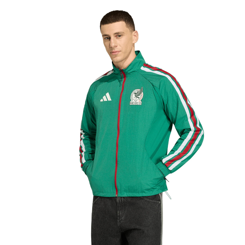 adidas Mexico Home Anthem Mens Soccer Jacket Green White