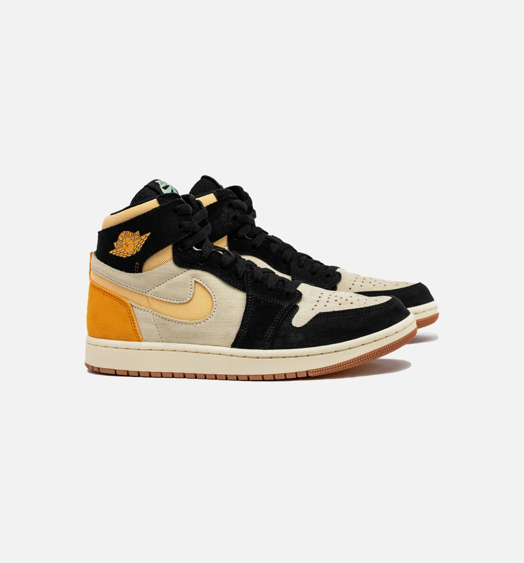 Air Jordan 1 Zoom CMFT 2 Muslin Vivid Orange Mens Lifestyle Shoe Muslin Black Vivid Orange Celestial Gold