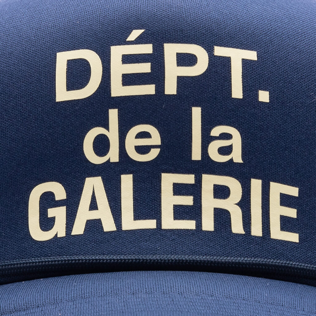 French Logo Trucker Hat Navy
