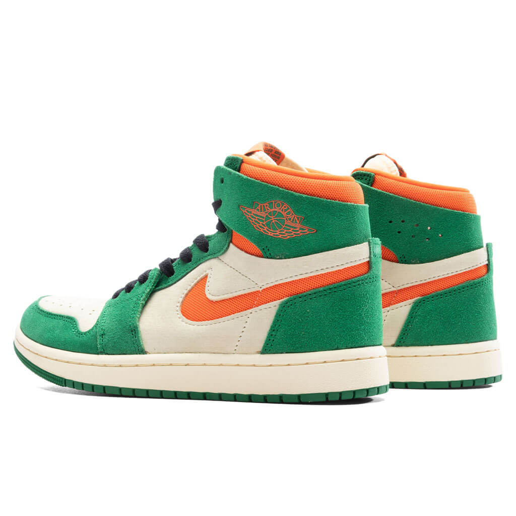 Womens Air Jordan 1 Zoom CMFT 2 Pine Green Orange Blaze Muslin