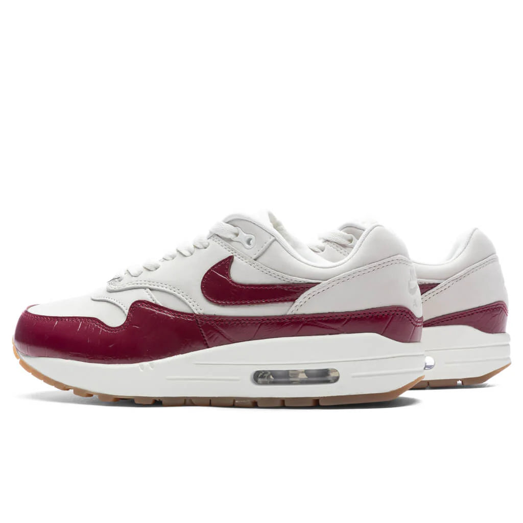 Womens Air Max 1 LX Sail Team Red Gum Light Brown