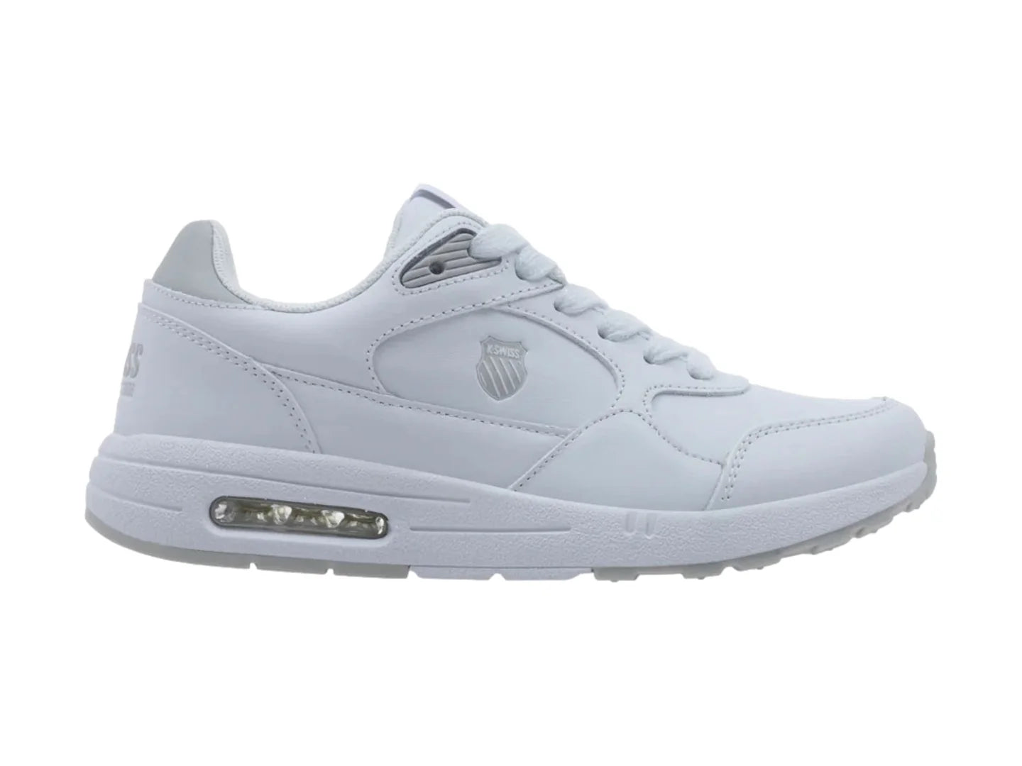Tenis K Swiss Maxwell V Blanco y Gris para Mujer
