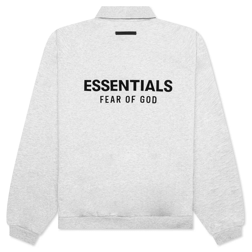 Fleece Polo Light Heather Gray