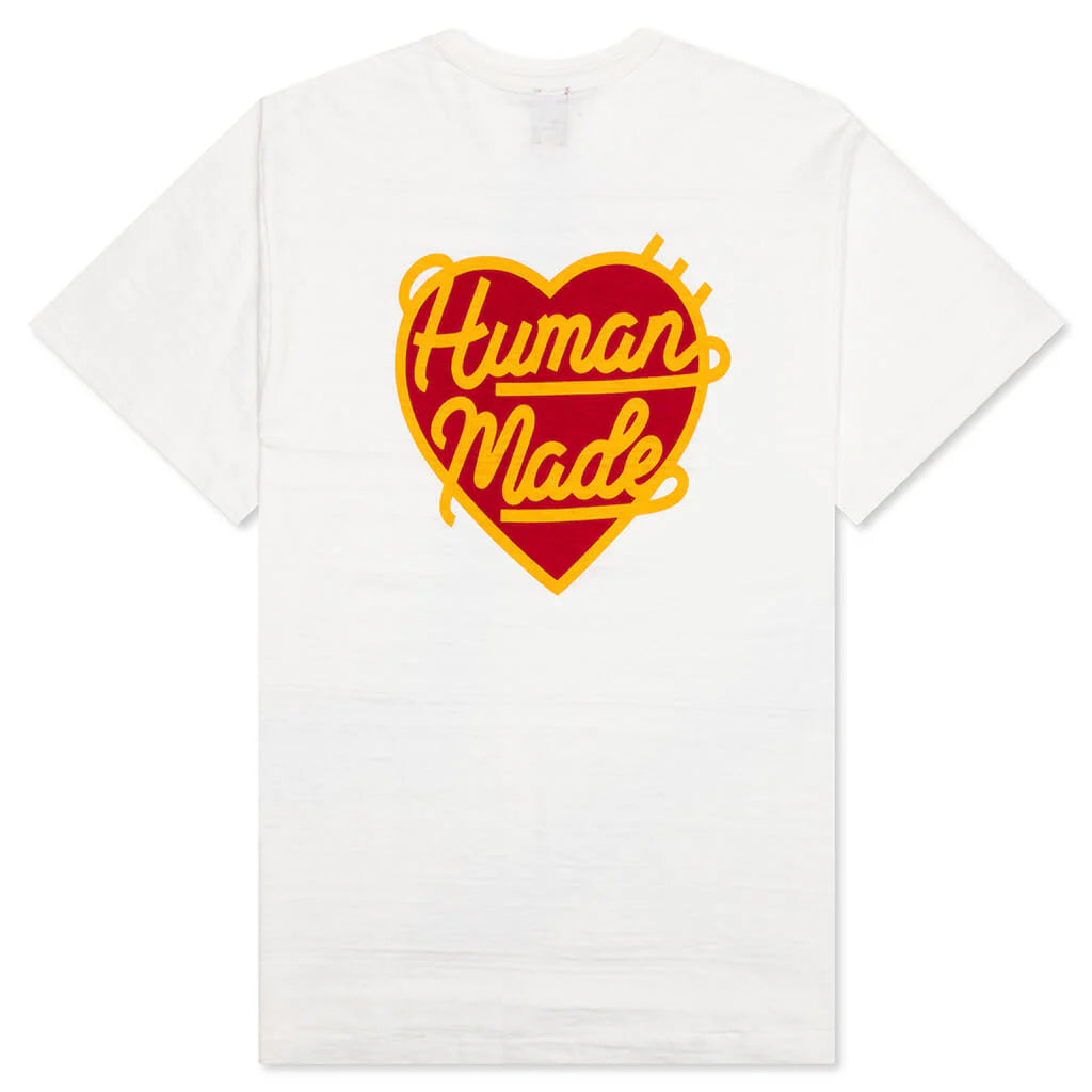Heart Badge T Shirt White
