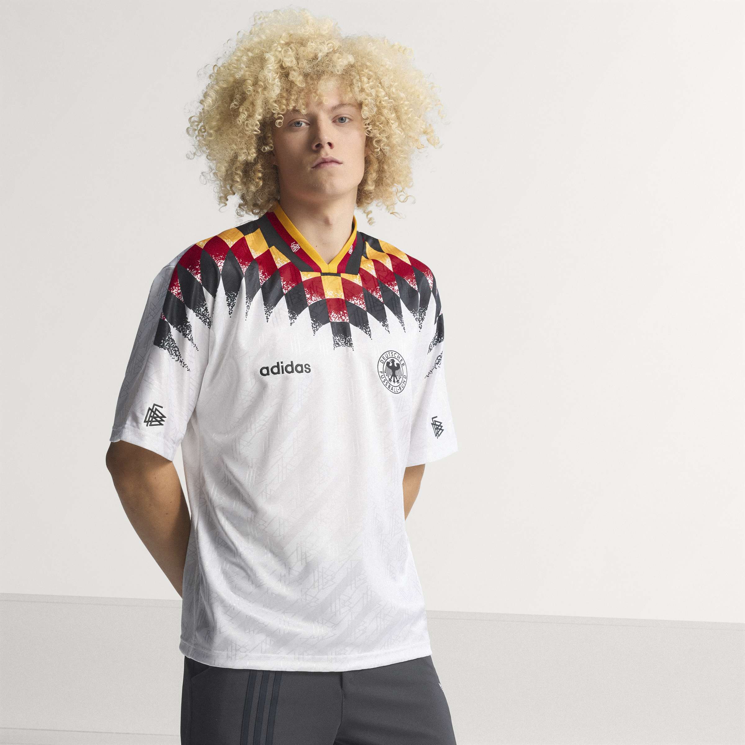 adidas Germany Home 1994 Mens Soccer Jersey White Black Red