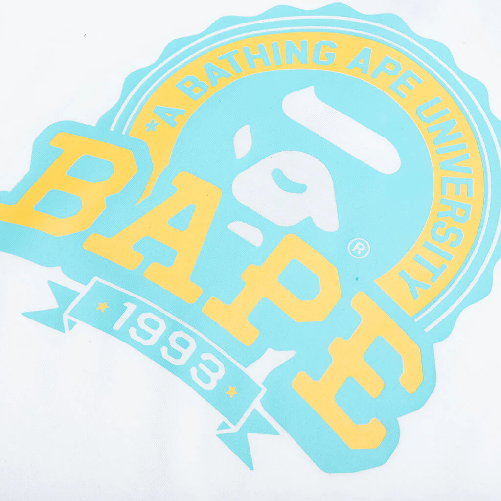 Kids Bape Emblem Tee White