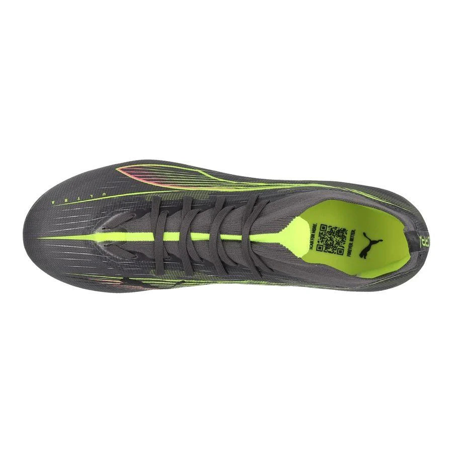 PUMA 5 Match FG AG Womens Firm Multi Ground Soccer Cleats Matte Aged Silver Yellow Alert Aged Silver