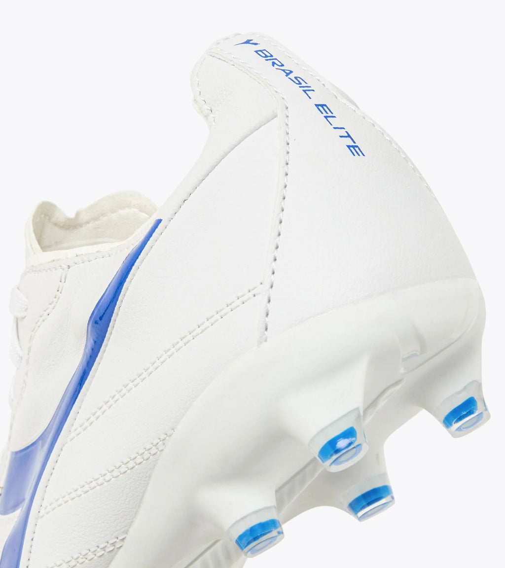 Diadora Brasil Elite 2 LT PT 12 FG Firm Ground Soccer Cleats White Blue