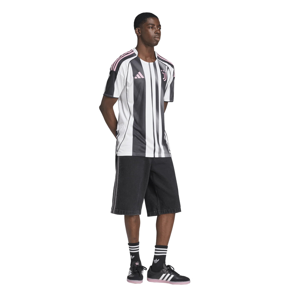 adidas Mens Juventus Home Jersey 25 26 White Black