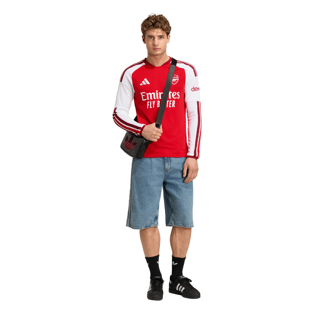 adidas Arsenal FC Home Long Sleeve Mens Soccer Jersey 26 27 Red White