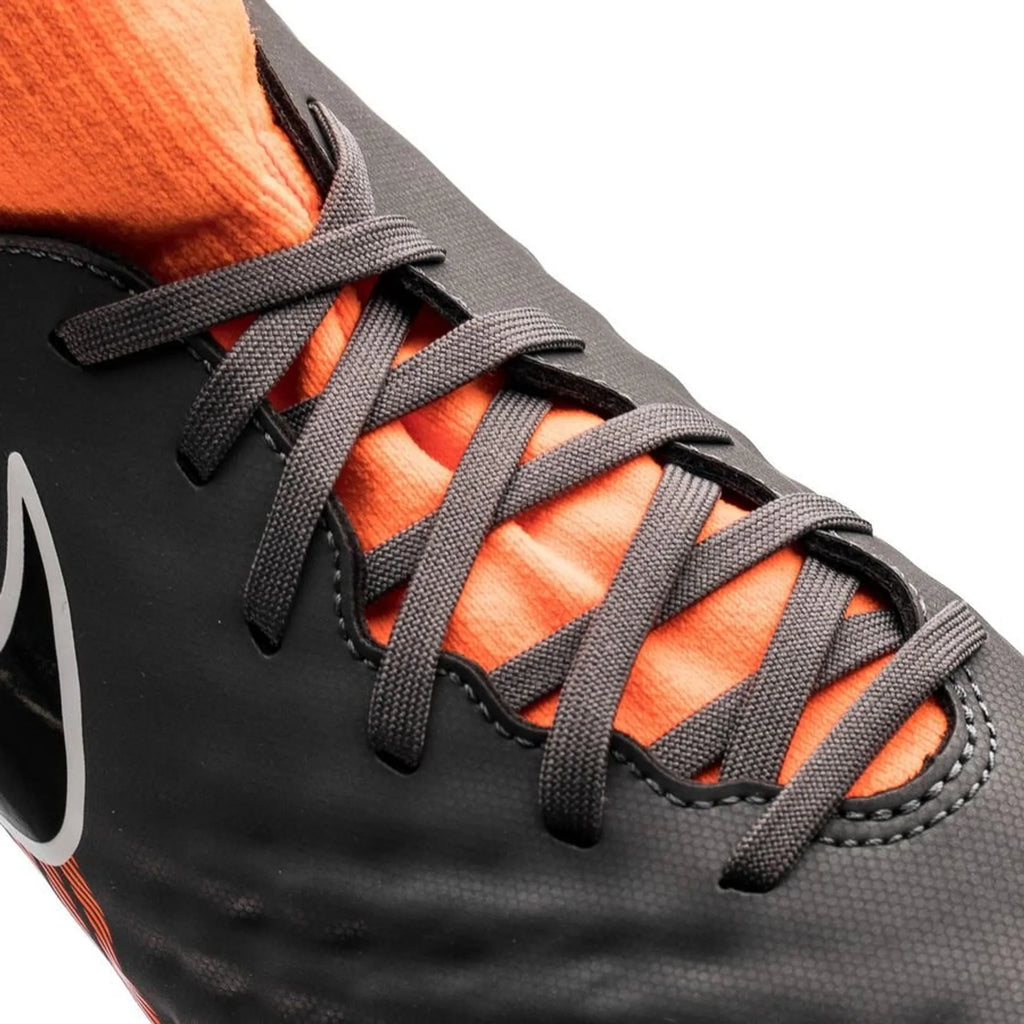 Nike Magista Obra 2 Academy DF FG Firm Ground Soccer Cleats Dark Grey Black Total Orange