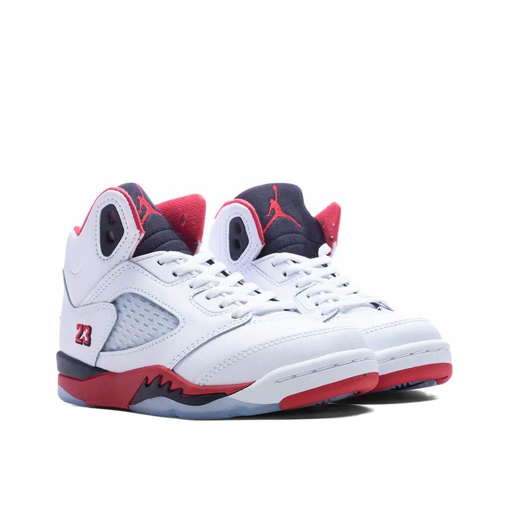 Air Jordan 5 Retro OG Fire Red Black Tongue PS White Fire Red Black