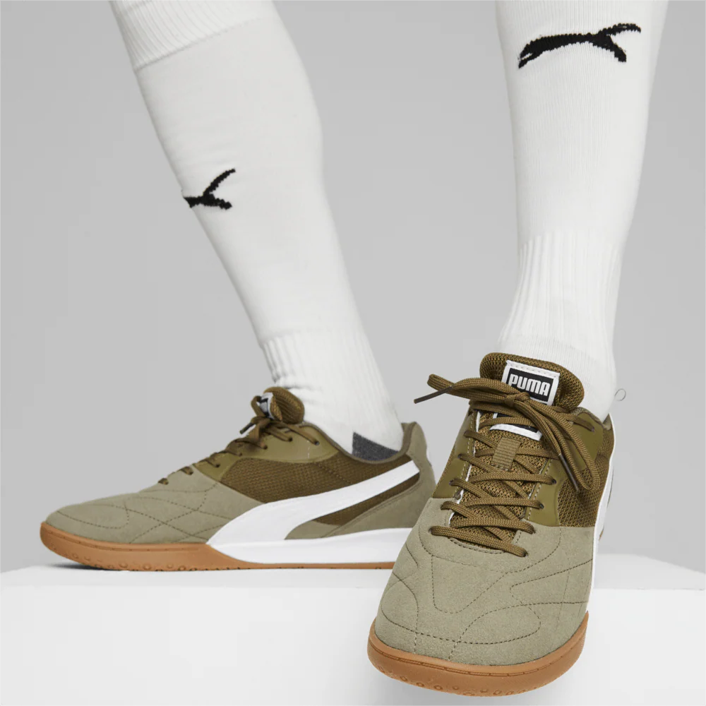 PUMA King Top IT Indoor Shoes Olive Drab White Gold