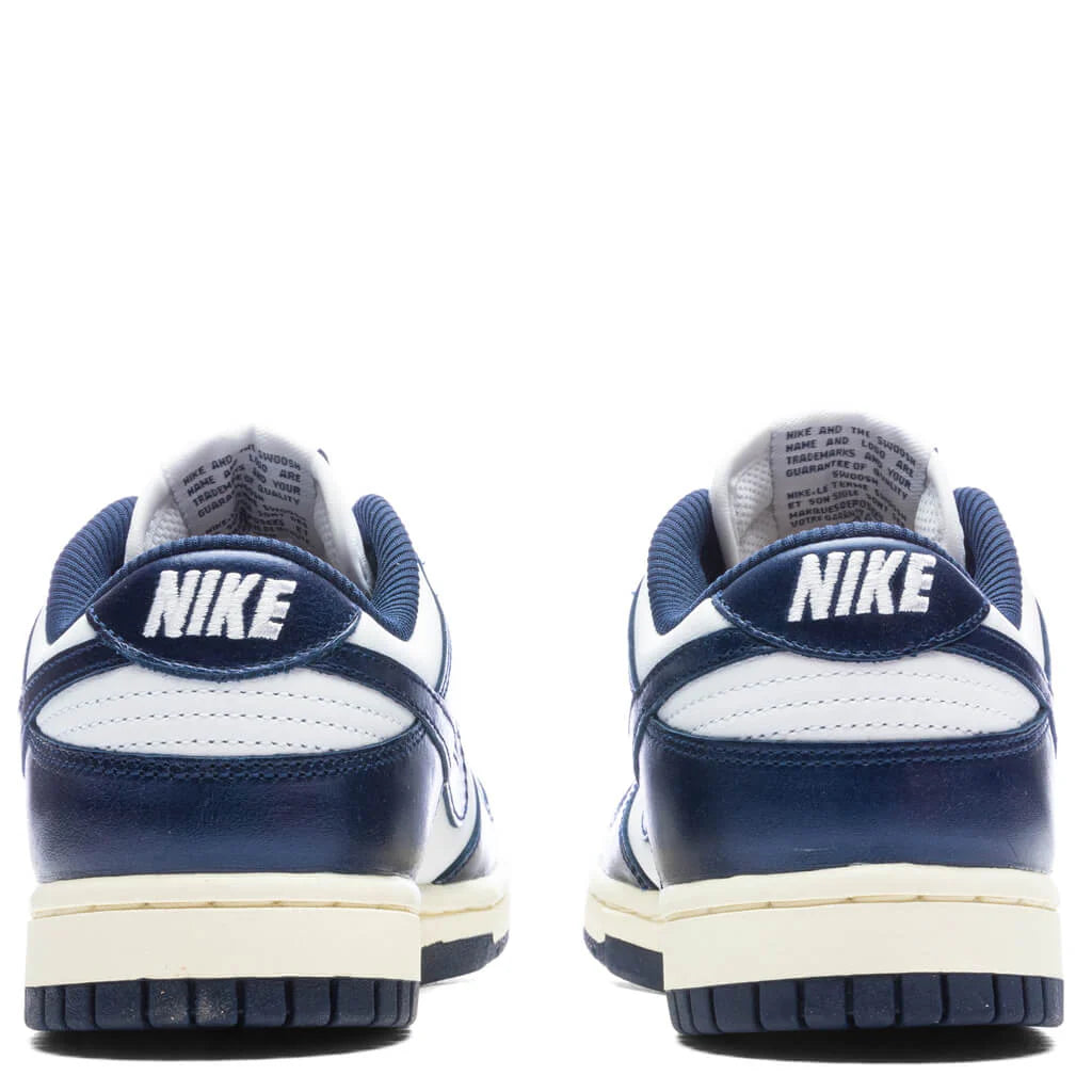 Womens Dunk Low Vintage Navy White Midnight Navy Coconut Milk