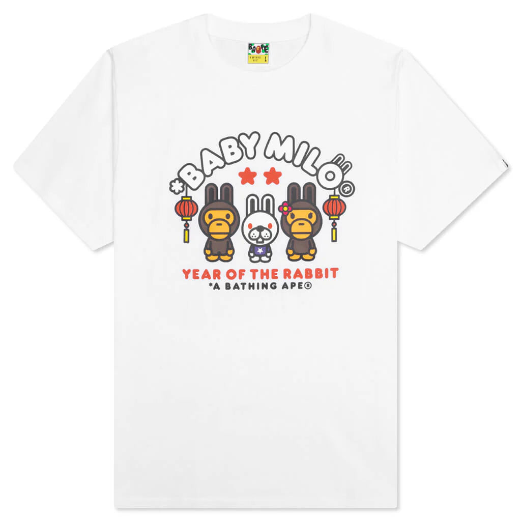 Year Of The Rabbit Baby Milo Tee White