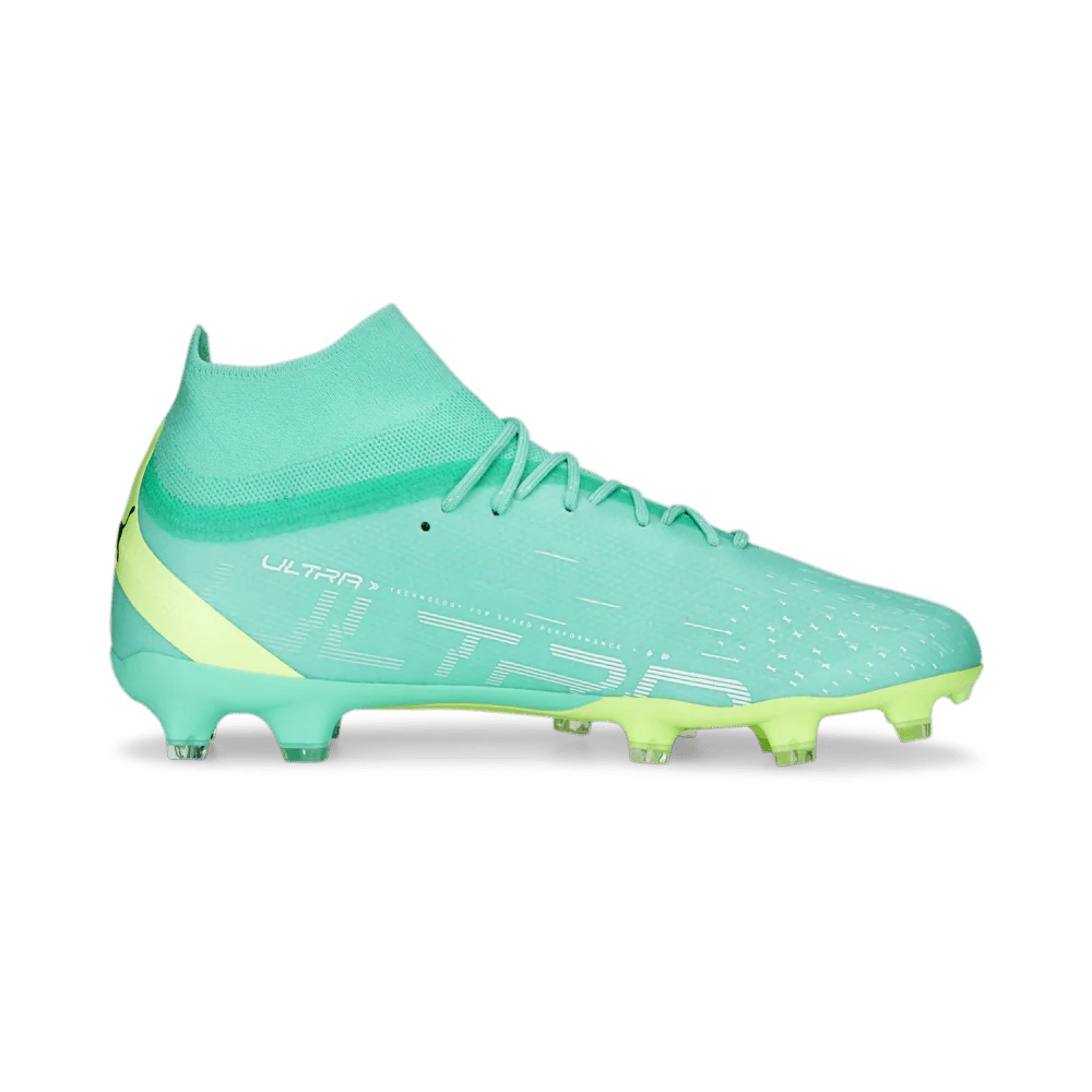 PUMA Ultra Pro FG AG Firm Cleats Soccer Cleats Electric Peppermint White Fast Yellow